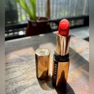 Bobbi Brown Luxe Lipstick in Sunset Orange.